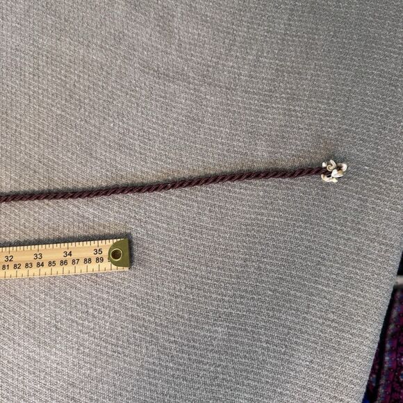 Vintage Macrame Tie Belt Abalone Shell Beads Boho Hippie Mermaid Coastal 569